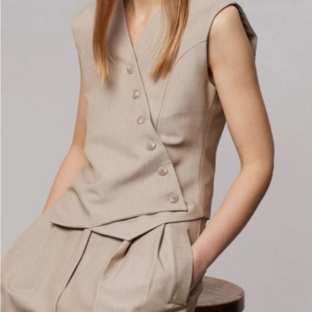 The Frankie Shop Taupe Vest